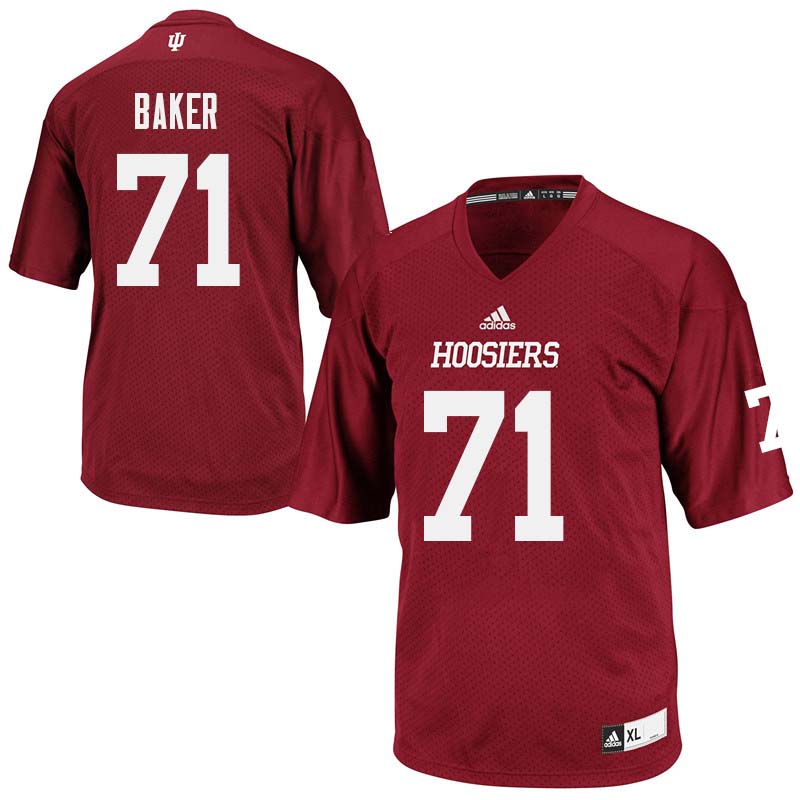 Men #71 Delroy Baker Indiana Hoosiers College Football Jerseys Sale-Crimson